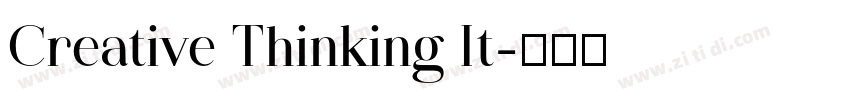 Creative Thinking It字体转换